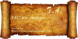 Tódor Andrea névjegykártya