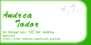 andrea todor business card